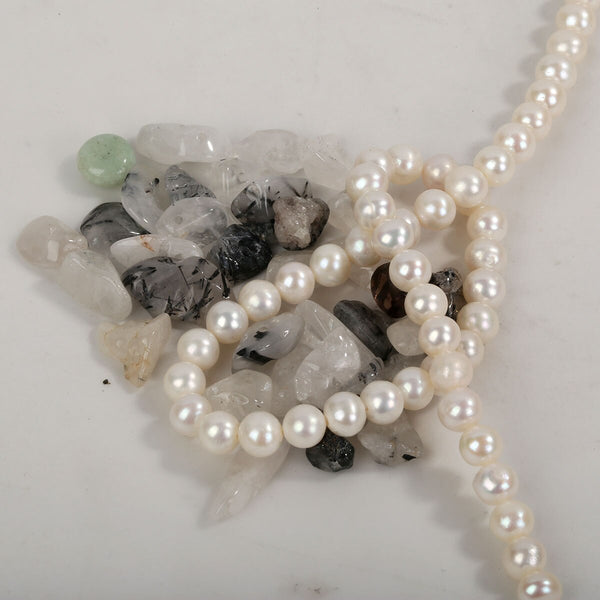 Rutilated Quartz Pearl 925 Sterling Silver Drop Dangle Earrings Handmade Custom Jewelry Gifts for Women Her Mom Girls Wife | Vimost Shop.