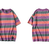 Hip Hop T Shirt Men Streetwear Harajuku Stripe Tshirt Color Block Short Sleeve | Vimost Shop.