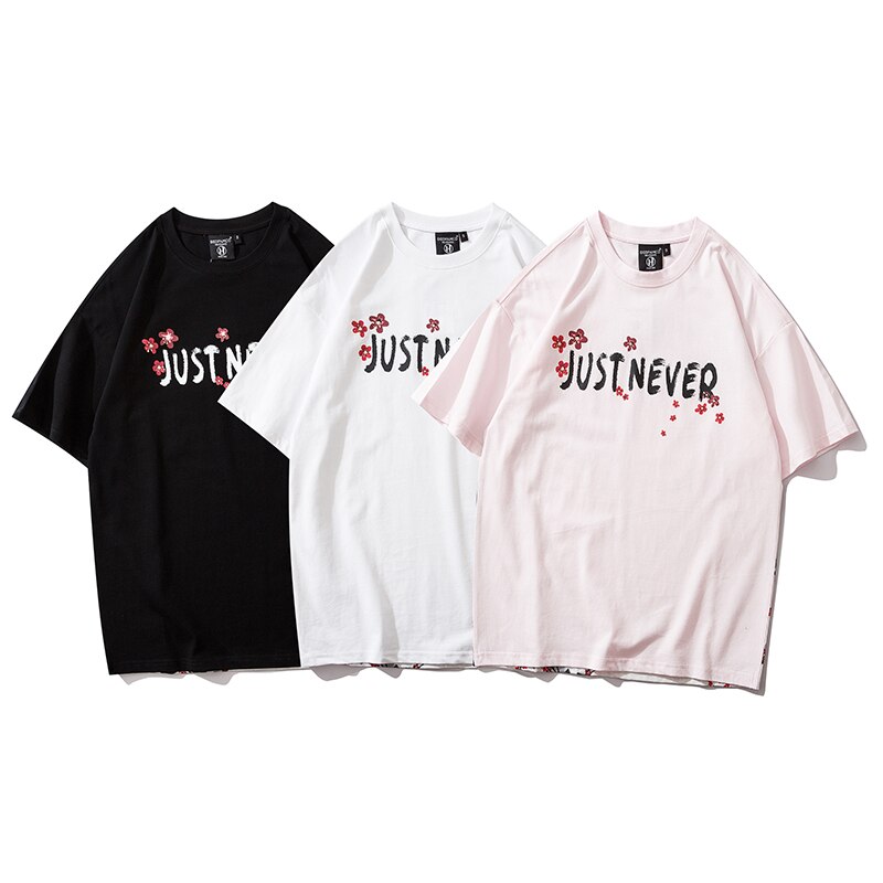 Streetwear Hip Hop T Shirt Men Harajuku Japanese Short Sleeve Tshirt Summer Casual Crane Cherry Floral T-Shirt | Vimost Shop.