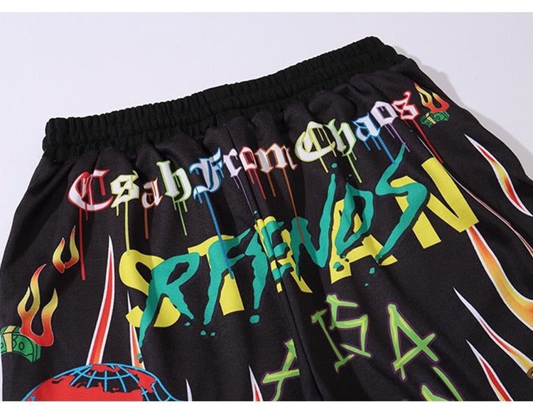 Men Shorts Hip Hop Bermuda Style Elastic Waist High Street Summer | Vimost Shop.