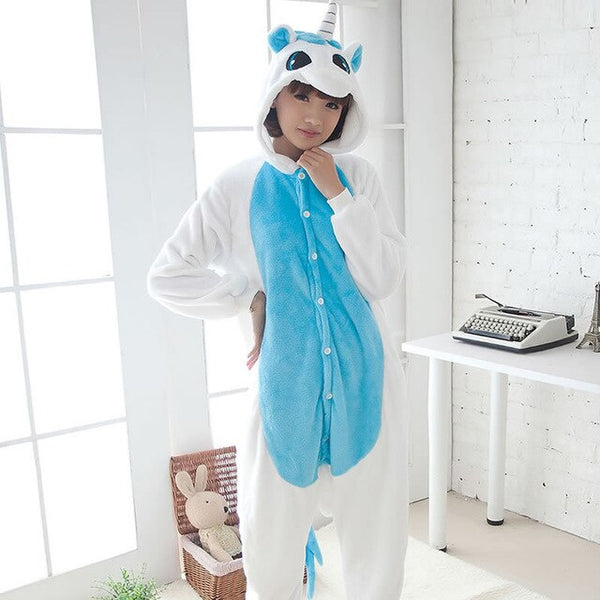 Kigurumi Unicorn Pajamas Sets Flannel Animal Suits | Vimost Shop.