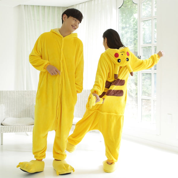 Winter Animal Pikachu Pyjamas Adult onesies Cosplay Cat Sleepwear | Vimost Shop.