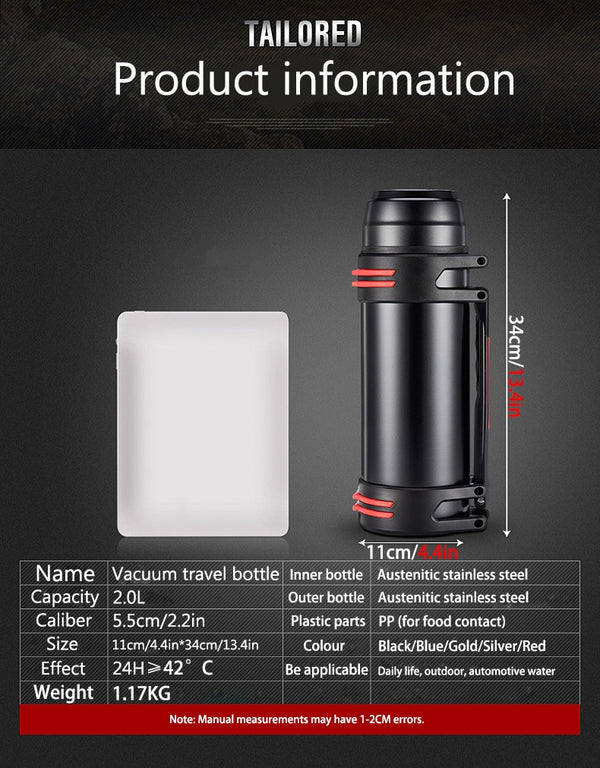 Efficient Insulation Thermos Travel Hiking Office Stainless Steel Thermo Cup Leakproof Portable High Capacity Coffee Vacuum cup | Vimost Shop.