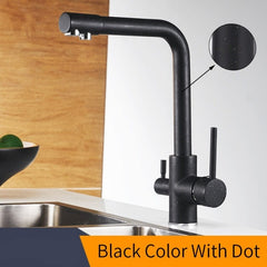 Filter Kitchen Faucets Deck Mounted Mixer Tap 360 Rotation with Water Purification Features Mixer Tap Crane For Kitchen