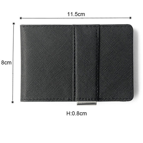 Mens card package card sets short cross pattern with stainless steel wallet creative black Simple multi-card holder wallet | Vimost Shop.
