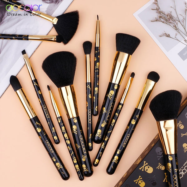 Makeup Brushes 12PCS Make Up Brush Set Powder Contour Eyeshadow Eye Shadow Brushes Soft Synthetic Hair Brush Kit | Vimost Shop.