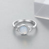 925 Sterling Silver Charm Moonstone Rings for Women Victorian Style Round Female Ring Fine Jewelry Gift for Wife | Vimost Shop.