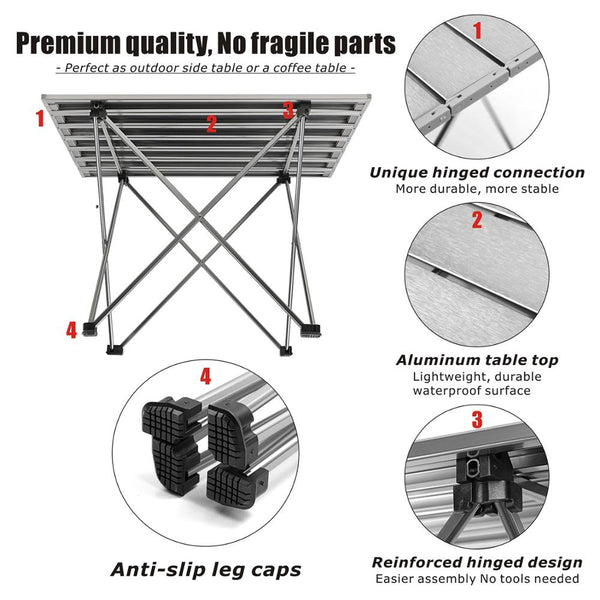 Portable Table Folding Camping table Desk Foldable Hiking Traveling Outdoor Garden Picnic table Al Alloy Ultra-light | Vimost Shop.