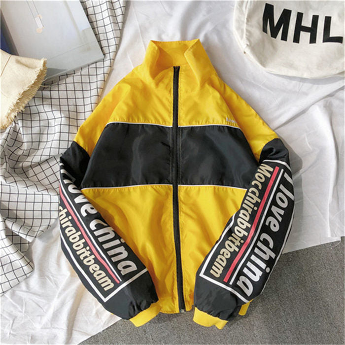 Jacket Men Windbreaker Autumn Hip Hop Couple Thin Jacket Windbreaker Patchwork Multi Pockets Casual Track Coat Streetwear | Vimost Shop.
