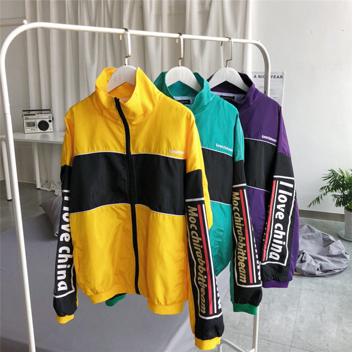 Jacket Men Windbreaker Autumn Hip Hop Couple Thin Jacket Windbreaker Patchwork Multi Pockets Casual Track Coat Streetwear | Vimost Shop.
