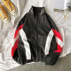 Jacket Men Windbreaker Autumn Hip Hop Couple Thin Jacket Windbreaker Patchwork Multi Pockets Casual Track Coat Streetwear | Vimost Shop.