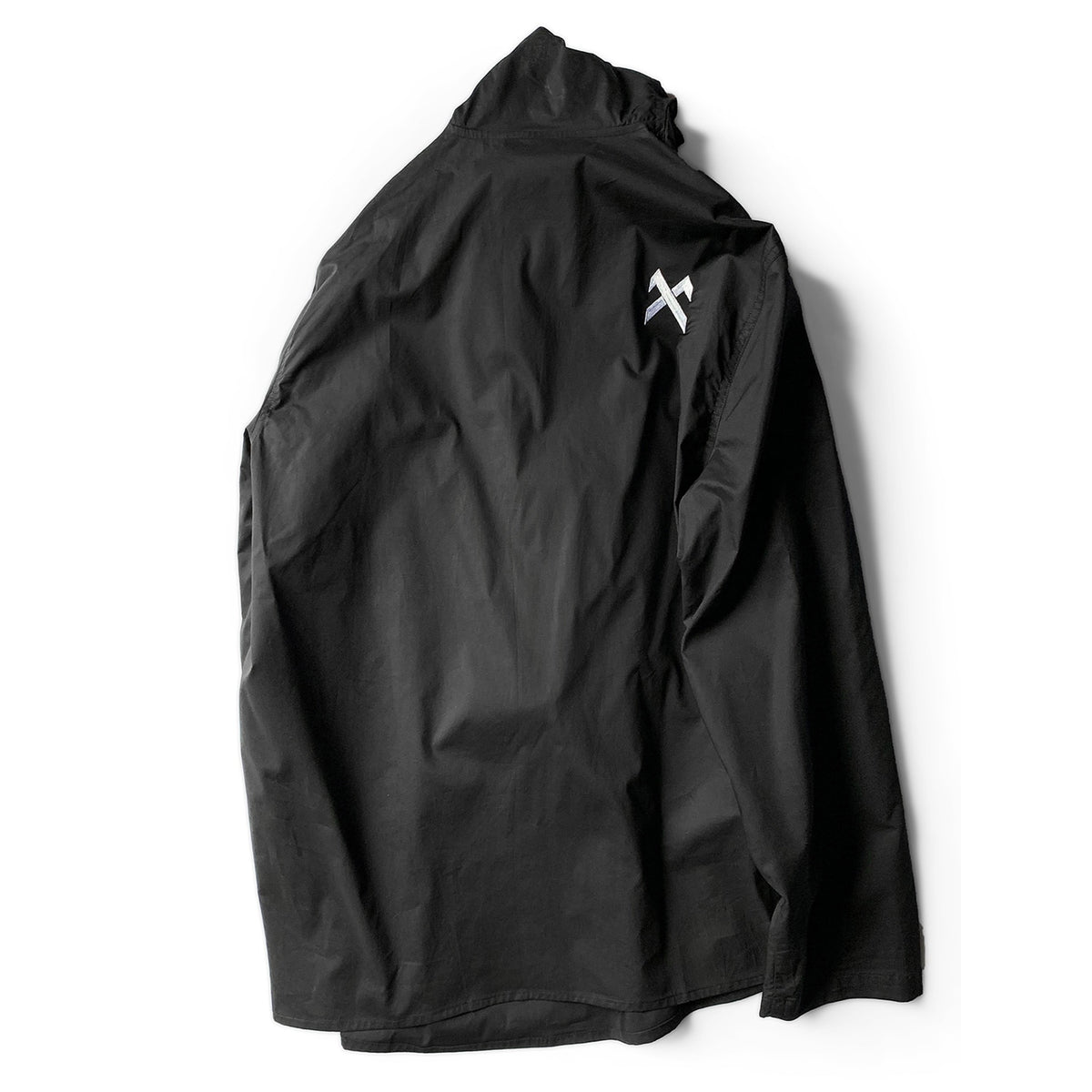 Solid Dark Pile Pile Collar Long Sleeve Hip Hop Streetwear Letter Embroidery Pullover Techwear Fashion Tops | Vimost Shop.