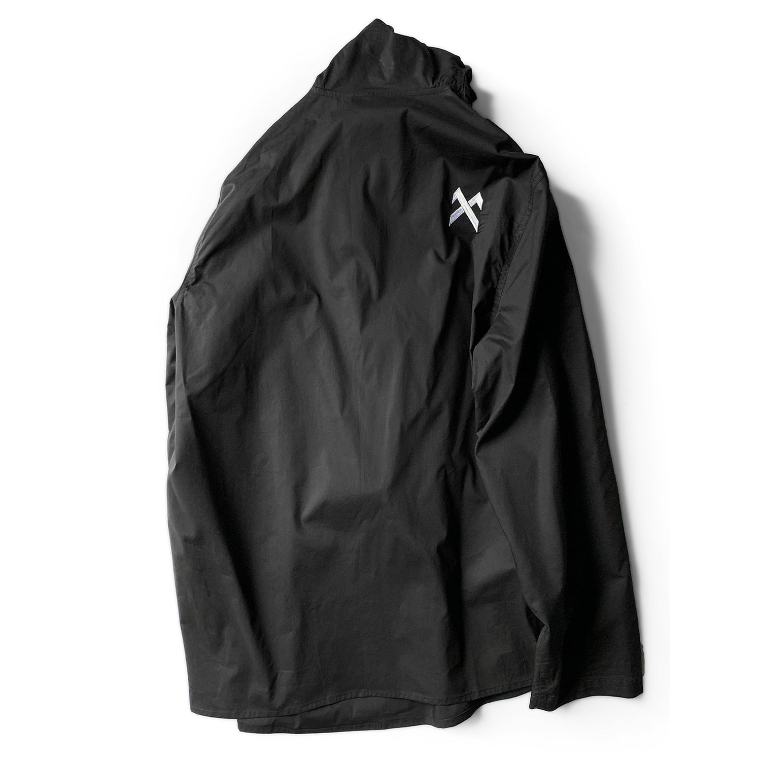 Solid Dark Pile Pile Collar Long Sleeve Hip Hop Streetwear Letter Embroidery Pullover Techwear Fashion Tops | Vimost Shop.