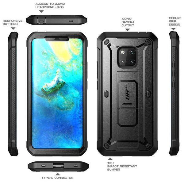 Huawei Mate 20 Pro Case LYA-L29 UB Pro Heavy Duty Full-Body Rugged Case with Built-in Screen Protector & Kickstand | Vimost Shop.