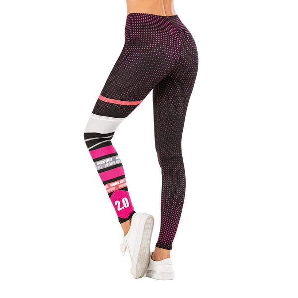 Women Fashion Legging Dots stitching Printing Fitness leggins Slim | Vimost Shop.