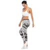 Fashion Women Fitness Legging Black and white stripe Printing | Vimost Shop.