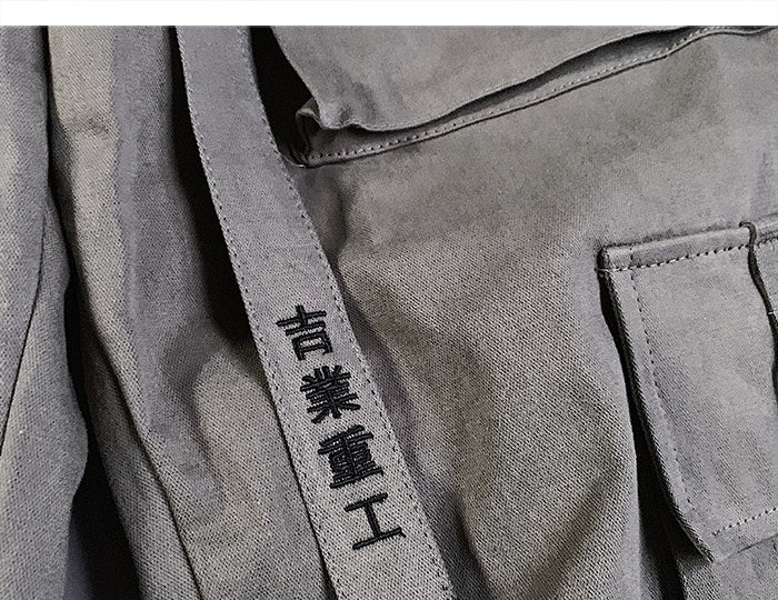 Techwear Cargo Pants Men Multi Pockets Hip Hop Casual Streetwear Trousers Joggers Elastic Waist Sweatpants | Vimost Shop.