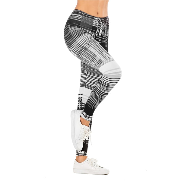 Fashion Women Legging Grid pattern Printing Fitness leggins Slim sexy legins High Waist Leggings Woman Pants | Vimost Shop.