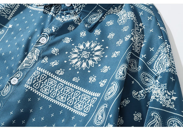 Men Shirt Retro Plaid Print Casual Cool Baggy Bermuda Beach Long Sleeve Harajuku Style Cozy All-match Couple Streetwear | Vimost Shop.