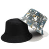 Two Side Reversible Coconut Tree Bucket Hat Unisex Printing Hip Hop Hat For Women Men Panama Cap Summer Fisherman Hat | Vimost Shop.