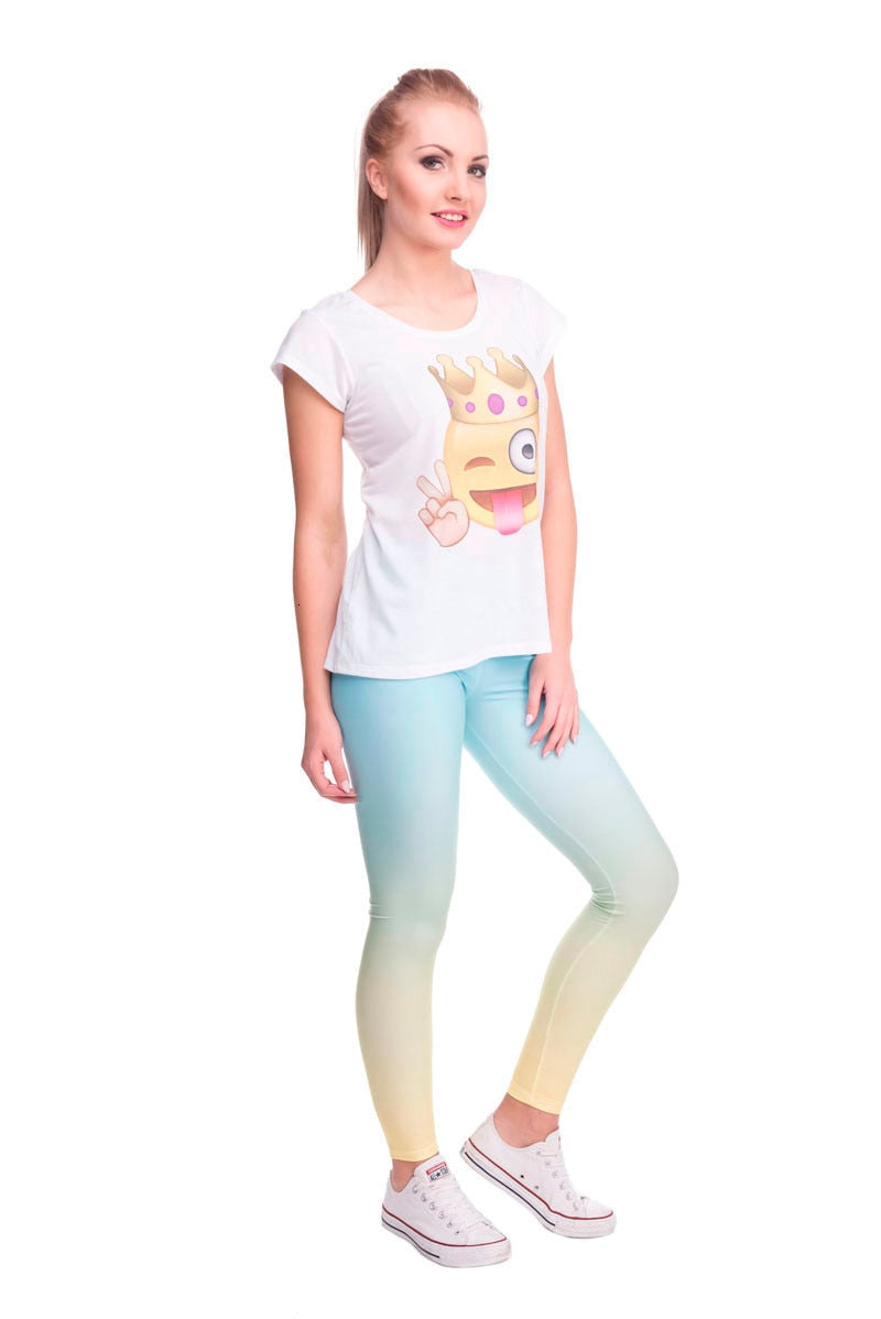 Hot sales Fashion Ombre Yellow Printed Women's Slim fit Legging workout Trousers Casual Polyester Pants Leggings | Vimost Shop.