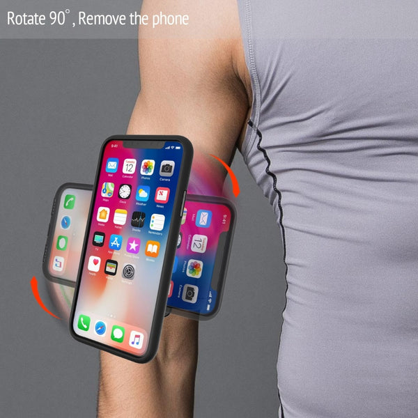Universal Sports Armband for iPhone 11 Pro Max Xr Xs 8 7 Plus Rotatable Wrist Running Sport Clip  Arm Band With Shockproof Case