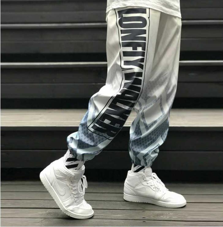 Hip hop Pants Men Loose Joggers Print Streetwear Harem Pants Big Size S-3XL Casual Harajuku Funny Print Ankle length Trousers | Vimost Shop.