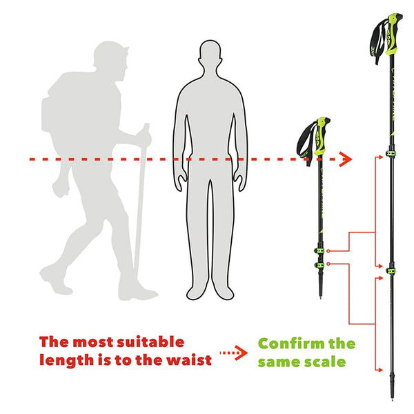 Nordic walking sticks camping hiking Ultralight Adjustable Telescopic Alpenstock Trekking Pole walking New arrival | Vimost Shop.