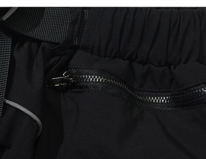 Reflective Hip Hop Shorts Mens  Summer Tactical Knee Length Male Short Pants Joggers Streetwear Cargo Shorts | Vimost Shop.