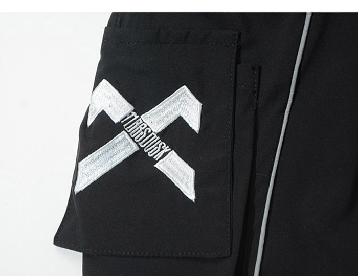 Reflective Hip Hop Shorts Mens  Summer Tactical Knee Length Male Short Pants Joggers Streetwear Cargo Shorts | Vimost Shop.