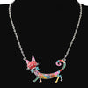 Statement Maxi Enamel Kitten Cat Choker Necklace Alloy Pendant Chain Collar Animal Pets Accessories Jewelry For Women | Vimost Shop.