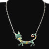 Statement Maxi Enamel Kitten Cat Choker Necklace Alloy Pendant Chain Collar Animal Pets Accessories Jewelry For Women | Vimost Shop.