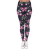 New Women Leggings Retro Roses Printing Fitness legging Elegant Sexy Elasticity Leggins High Waist Legins Trouser Pants | Vimost Shop.