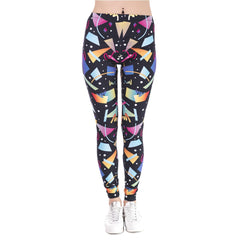 Fashion Women Legins Retro Geometric Figure Printing | Vimost Shop.