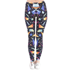 Fashion Women Legins Retro Geometric Figure Printing | Vimost Shop.