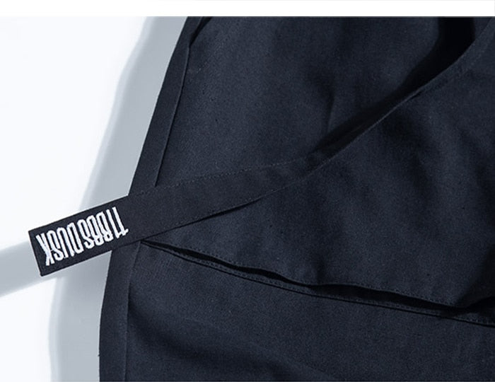 Ribbons Casual Hip Hop Cargo Pants Mens Summer Elastic Waist Japanese Streetwear Harajuku Joggers Trousers | Vimost Shop.