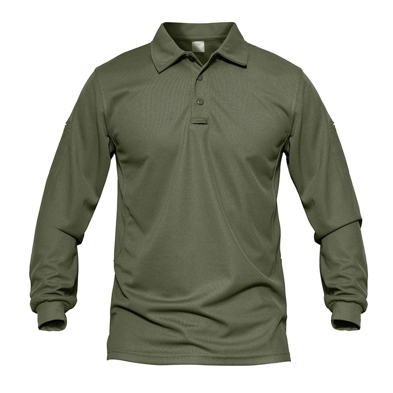 Men Tactical T-shirts Summer Quick Dry Performance Airsoft T-shirts Long Sleeve Lightweight Pique Jersey Golf T-shirts | Vimost Shop.