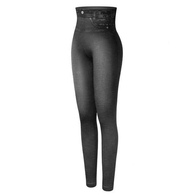 Faux Denim Jeans Leggings High Waist Fashion Slim Women Seamless Leggings Sexy Long Printing Fitness Legging Casual Pencil Pants | Vimost Shop.