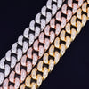 22mm Baguette Zircon Miami Cuban Link Bracelet Iced out Men's Hip hop Street Rock Jewelry Gold Color Chain 7" 8" | Vimost Shop.