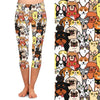 High Elastic Women Capri Leggings Seamless Cute Animals Cartoon Dogs Print High Waist Plus Size Casual Mid-Calf Pants | Vimost Shop.