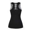 Fashion Women Gothic Aztec Round Ombre 3D Printing Vest Black Hollow Out Sexy Tank Top Black Sleeveless Tops | Vimost Shop.