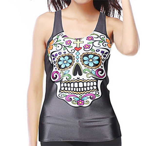 The Nightmare Before Christmas Tank Top for Women Corpse Bride Gothic Style Halloween Sleeveless Vest | Vimost Shop.