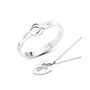 Fashion Concentric Lock Key Titanium Steel Stainless Steel Jewelry Bracelet Necklace Couple Sets | Vimost Shop.
