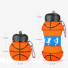 Sports Fold Water Bottle Football Basketball Tennis Leakproof Portable Silica gel Kettle Travel Office School Kids Water Bottle | Vimost Shop.