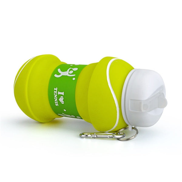 Sports Fold Water Bottle Football Basketball Tennis Leakproof Portable Silica gel Kettle Travel Office School Kids Water Bottle | Vimost Shop.