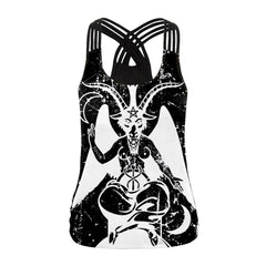 Magic Ouija Board Women Vest Sexy Backless Tops Gothic Witchy Black Tank Top Female Sleeveless Tops Plus Size | Vimost Shop.