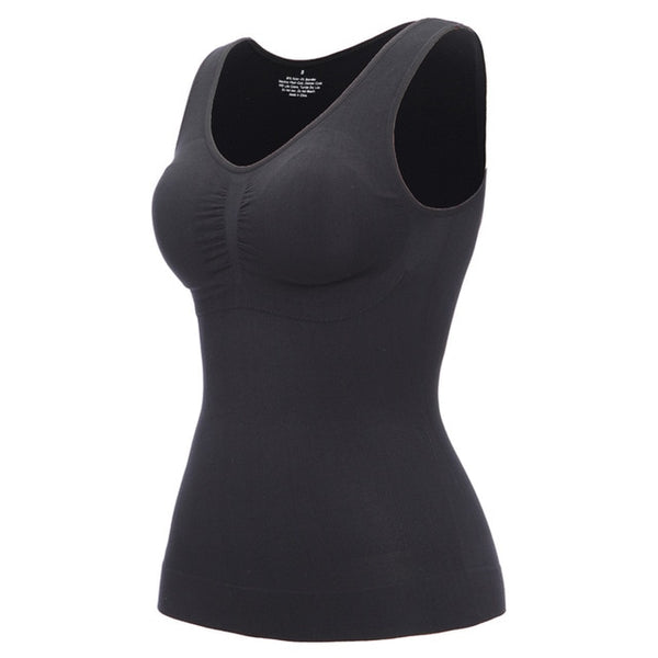 Padded Shaperwear Compression Camisole Body Shaper Woman Tummy Control Tank Tops Slimming Shapers Waist Trainer Corset Slim Vest | Vimost Shop.