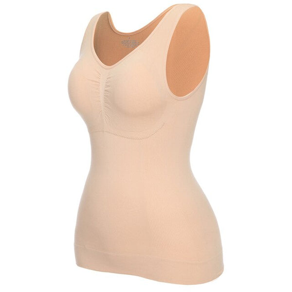 Padded Shaperwear Compression Camisole Body Shaper Woman Tummy Control Tank Tops Slimming Shapers Waist Trainer Corset Slim Vest | Vimost Shop.