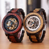 Men Automatic Wooden Watches Forsining Wristwatch Waterproof Male Mechanical Gift in  Wood Box Masculino watch For BOY | Vimost Shop.