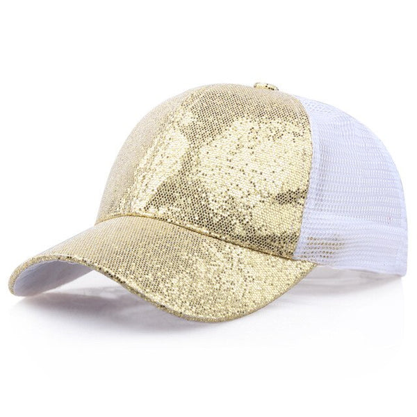 Ponytail Baseball Cap Women Messy Bun Snapback Summer Mesh Hats Casual Sport Sequin Caps Drop Shipping Hat Cap | Vimost Shop.